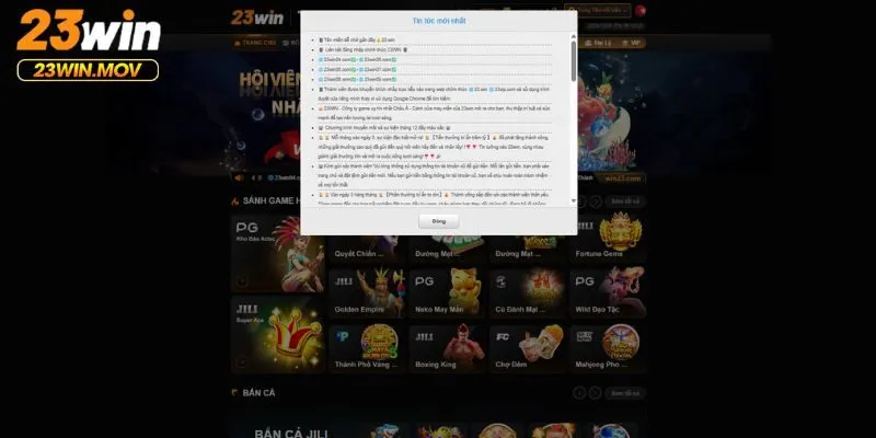 23WIN hoạt động giấy phép minh bạch, rõ ràng